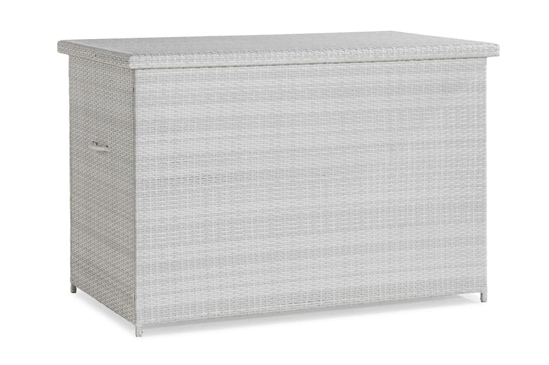 Gigant vanntett puteboks XL for utendørs bruk – Oppbevaringsboks i kunstrotting (B150xD90xH101 cm) - Hvit - Hagemøbler - Puteoppbevaring & møbelbeskyttelse - Putebokser & Putekasser