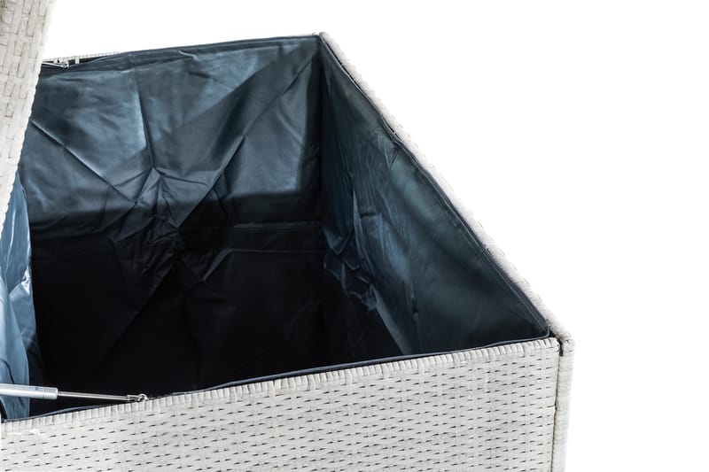 Gigant vanntett puteboks XL for utendørs bruk – Oppbevaringsboks i kunstrotting (B150xD90xH101 cm) - Hvit - Hagemøbler - Puteoppbevaring & møbelbeskyttelse - Putebokser & Putekasser