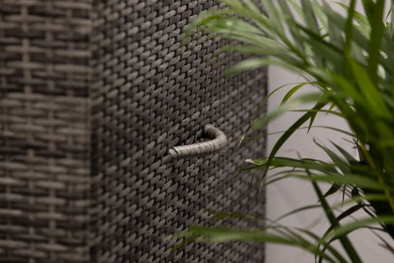 Gigant vanntett puteboks XL for utendørs bruk – Oppbevaringsboks i kunstrotting (B150xD90xH101 cm) - Grå - Hagemøbler - Puteoppbevaring & møbelbeskyttelse - Putebokser & Putekasser