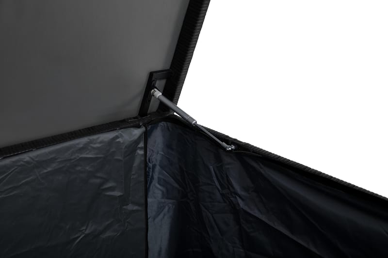 Gigant vanntett puteboks XL for utendørs bruk – Oppbevaringsboks i kunstrotting (B150xD90xH101 cm) - Svart - Hagemøbler - Puteoppbevaring & møbelbeskyttelse - Putebokser & Putekasser