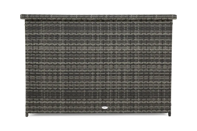 Gigant vanntett puteboks XL for utendørs bruk – Oppbevaringsboks i kunstrotting (B150xD90xH101 cm) - Grå - Hagemøbler - Puteoppbevaring & møbelbeskyttelse - Putebokser & Putekasser