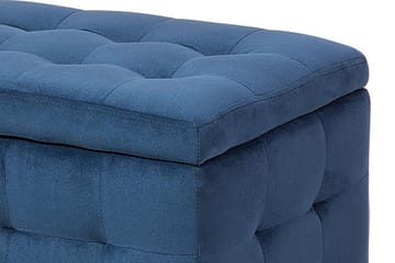 Michigan Dynbo | 42 | 72 | 40 cm - Blå - Møbler - Stoler & lenestoler - Krakk - Fotskammel - Chesterfield fotskammel