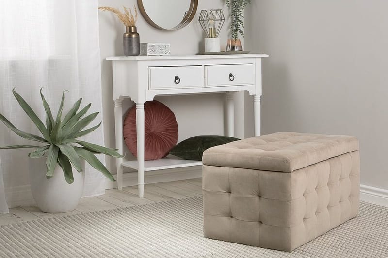 Michigan Dynbo | 42 | 72 | 40 cm - Brun - Møbler - Stoler & lenestoler - Krakk - Fotskammel - Chesterfield fotskammel