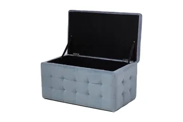 Michigan Dynbo | 42 | 72 | 40 cm - Grå - Møbler - Stoler & lenestoler - Krakk - Fotskammel - Chesterfield fotskammel