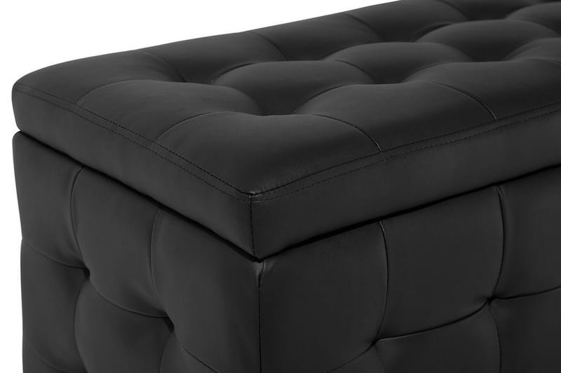 Michigan Dynbo | 42 | 72 | 40 cm - Svart - Møbler - Stoler & lenestoler - Krakk - Fotskammel - Chesterfield fotskammel