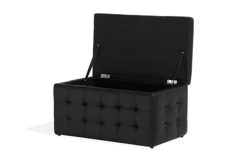 Michigan Dynbo | 42 | 72 | 40 cm - Svart - Møbler - Stoler & lenestoler - Krakk - Fotskammel - Chesterfield fotskammel