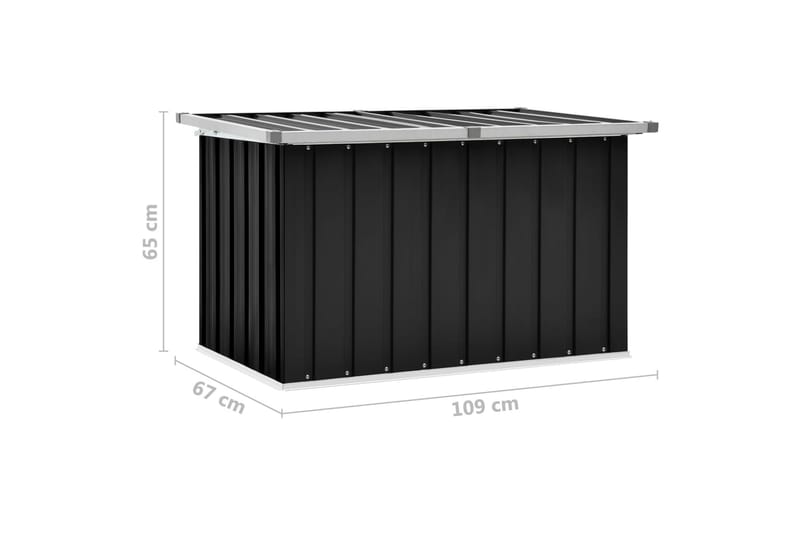 Oppbevaringskasse 109x67x65 cm antrasitt - Hagemøbler - Puteoppbevaring & møbelbeskyttelse - Putebokser & Putekasser