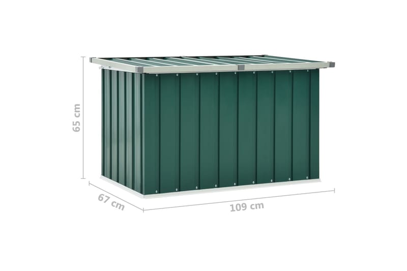 Oppbevaringskasse 109x67x65 cm grønn - Hagemøbler - Puteoppbevaring & møbelbeskyttelse - Putebokser & Putekasser