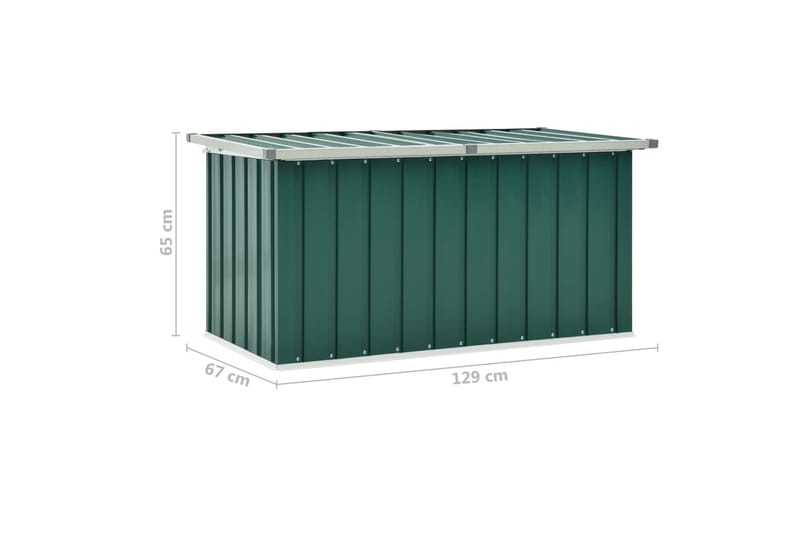 Oppbevaringskasse 129x67x65 cm grønn - Hagemøbler - Puteoppbevaring & møbelbeskyttelse - Putebokser & Putekasser