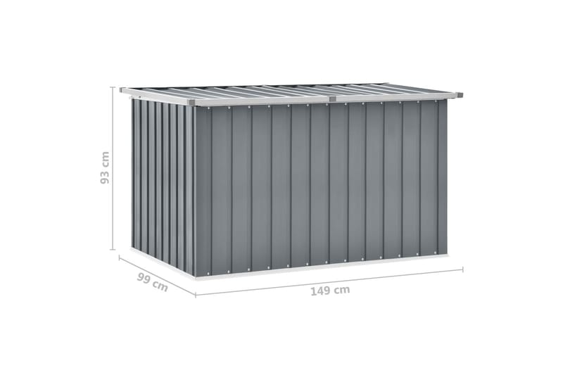 Oppbevaringskasse 149x99x93 cm grå - Hagemøbler - Puteoppbevaring & møbelbeskyttelse - Putebokser & Putekasser