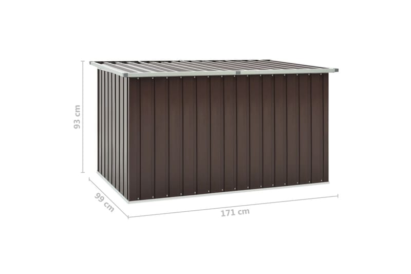 Oppbevaringskasse 171x99x93 cm brun - Hagemøbler - Puteoppbevaring & møbelbeskyttelse - Putebokser & Putekasser