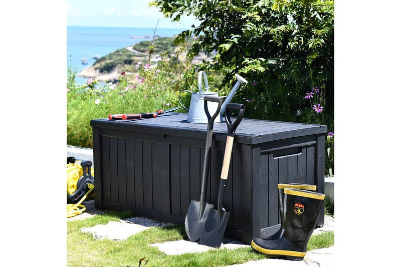 Praia Oppbevaringsboks Svart - Hagemøbler - Puteoppbevaring & møbelbeskyttelse - Putebokser & Putekasser