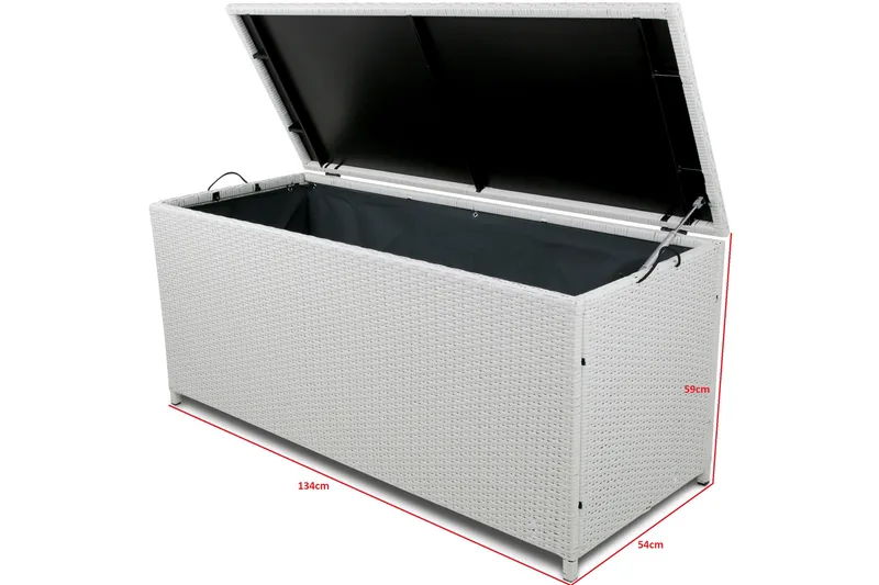 Pute-/putekasse 420 L - Hvit - Hagemøbler - Puteoppbevaring & møbelbeskyttelse - Putebokser & Putekasser