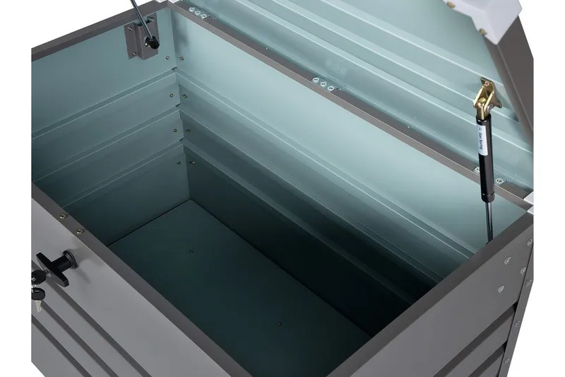 Putekasse 100 x 62 cm grå CEBROSA - Grå - Hagemøbler - Puteoppbevaring & møbelbeskyttelse - Putebokser & Putekasser