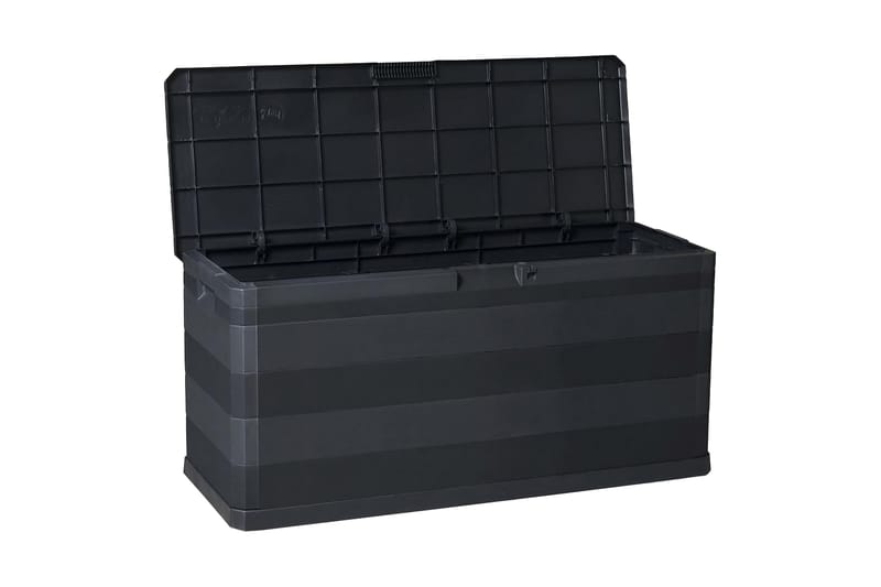 Putekasse 117x45x56 cm svart - Svart - Hagemøbler - Puteoppbevaring & møbelbeskyttelse - Putebokser & Putekasser