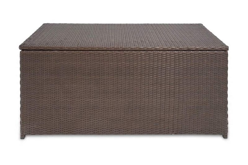 Putekasse 120x50x60 cm polyrotting brun - Brun - Hagemøbler - Puteoppbevaring & møbelbeskyttelse - Putebokser & Putekasser