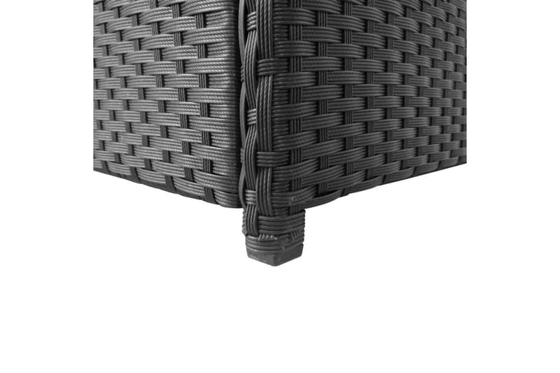 Putekasse 120x50x60 cm polyrotting svart - Svart - Putebokser & Putekasser