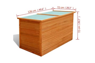 Putekasse 126x72x72 cm tre - Tre - Hagemøbler - Puteoppbevaring & møbelbeskyttelse - Putebokser & Putekasser