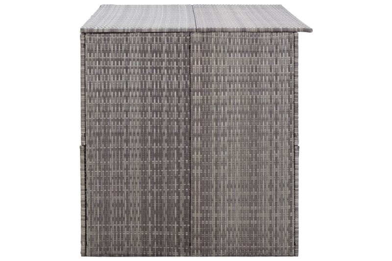 Putekasse 150x100x100 cm polyrotting grå - Grå - Hagemøbler - Puteoppbevaring & møbelbeskyttelse - Putebokser & Putekasser