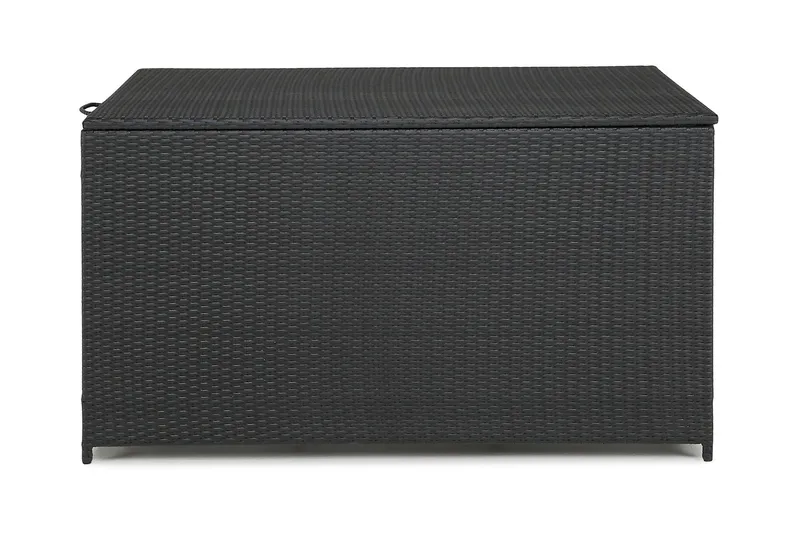 Sydney vanntett puteboks Large for utendørs bruk – Oppbevaringsboks i kunstrotting (B140xD80xH90 cm) - Svart - Hagemøbler - Puteoppbevaring & møbelbeskyttelse - Putebokser & Putekasser