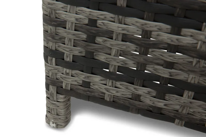 Sydney vanntett puteboks Large for utendørs bruk – Oppbevaringsboks i kunstrotting (B140xD80xH90 cm) - Grå - Hagemøbler - Puteoppbevaring & møbelbeskyttelse - Putebokser & Putekasser