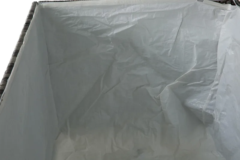 Sydney vanntett puteboks Large for utendørs bruk – Oppbevaringsboks i kunstrotting (B140xD80xH90 cm) - Grå - Hagemøbler - Puteoppbevaring & møbelbeskyttelse - Putebokser & Putekasser