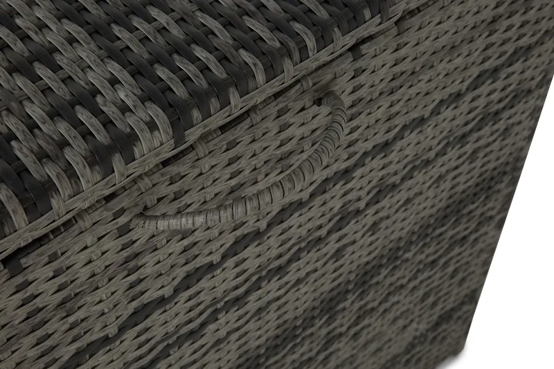 Sydney vanntett puteboks Large for utendørs bruk – Oppbevaringsboks i kunstrotting (B140xD80xH90 cm) - Grå - Hagemøbler - Puteoppbevaring & møbelbeskyttelse - Putebokser & Putekasser