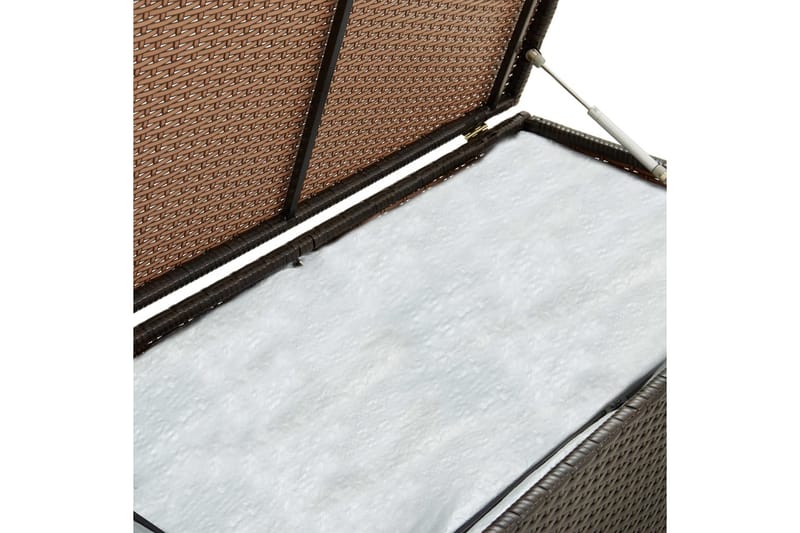 Utendørs oppbevaringsboks polyrotting 200x50x60 cm brun - Putebokser & Putekasser