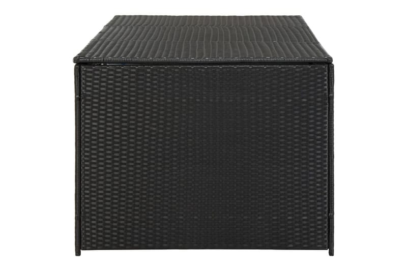Utendørs oppbevaringsboks polyrotting 180x90x75 cm svart - Hagemøbler - Puteoppbevaring & møbelbeskyttelse - Putebokser & Putekasser