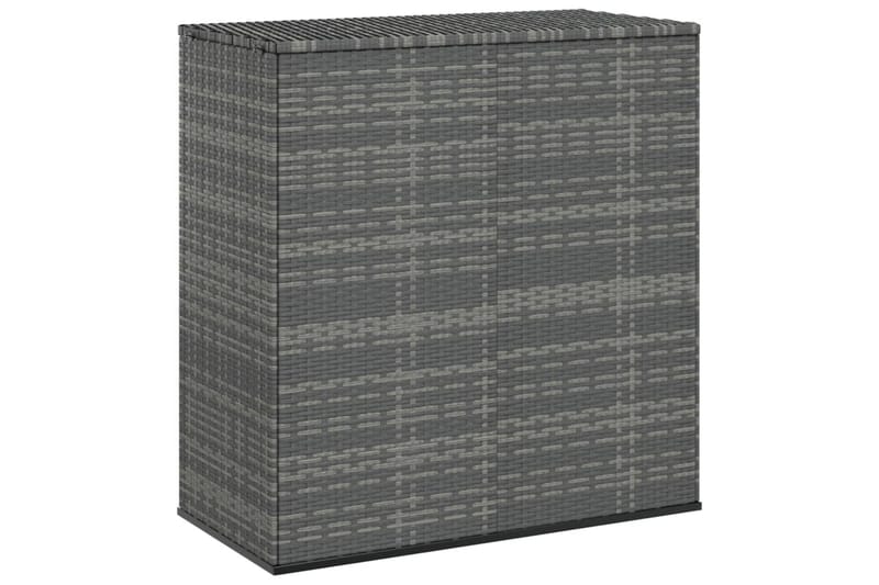 Utendørs putekasse PE-rotting 100x49x103,5 cm grå - Grå - Hagemøbler - Puteoppbevaring & møbelbeskyttelse - Putebokser & Putekasser