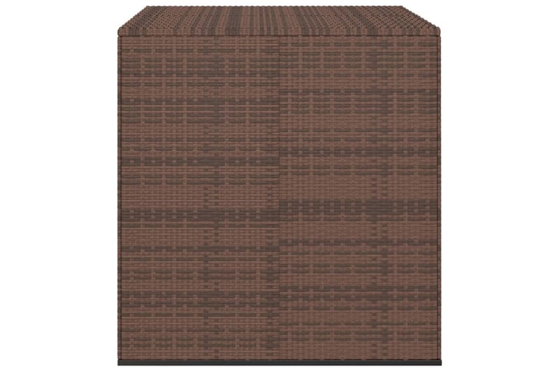 Utendørs putekasse PE-rotting 100x97,5x104 cm brun - Brun - Hagemøbler - Puteoppbevaring & møbelbeskyttelse - Putebokser & Putekasser