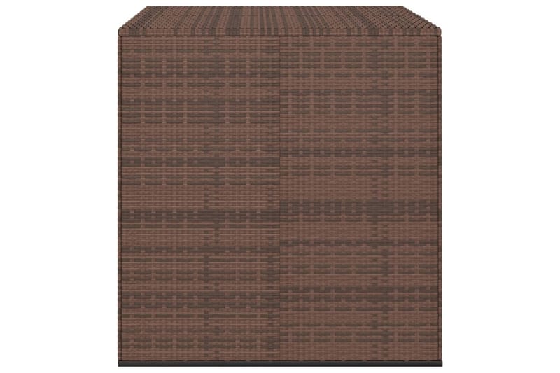 Utendørs putekasse PE-rotting 100x97,5x104 cm brun - Brun - Putebokser & Putekasser