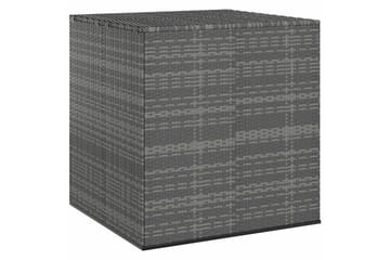 Utendørs putekasse PE-rotting 100x97,5x104 cm grå - Grå - Hagemøbler - Puteoppbevaring & møbelbeskyttelse - Putebokser & Putekasser