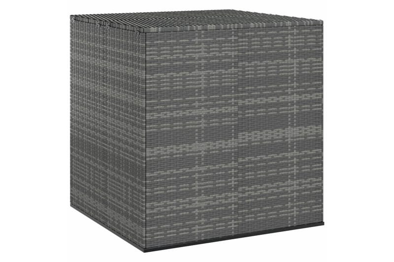 Utendørs putekasse PE-rotting 100x97,5x104 cm grå - Grå - Hagemøbler - Puteoppbevaring & møbelbeskyttelse - Putebokser & Putekasser