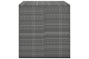 Utendørs putekasse PE-rotting 100x97,5x104 cm grå - Grå - Hagemøbler - Puteoppbevaring & møbelbeskyttelse - Putebokser & Putekasser