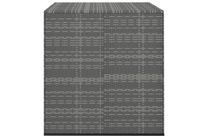Utendørs putekasse PE-rotting 100x97,5x104 cm grå - Grå - Hagemøbler - Puteoppbevaring & møbelbeskyttelse - Putebokser & Putekasser