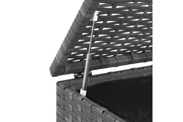 Utendørs putekasse PE-rotting 100x97,5x104 cm grå - Grå - Hagemøbler - Puteoppbevaring & møbelbeskyttelse - Putebokser & Putekasser