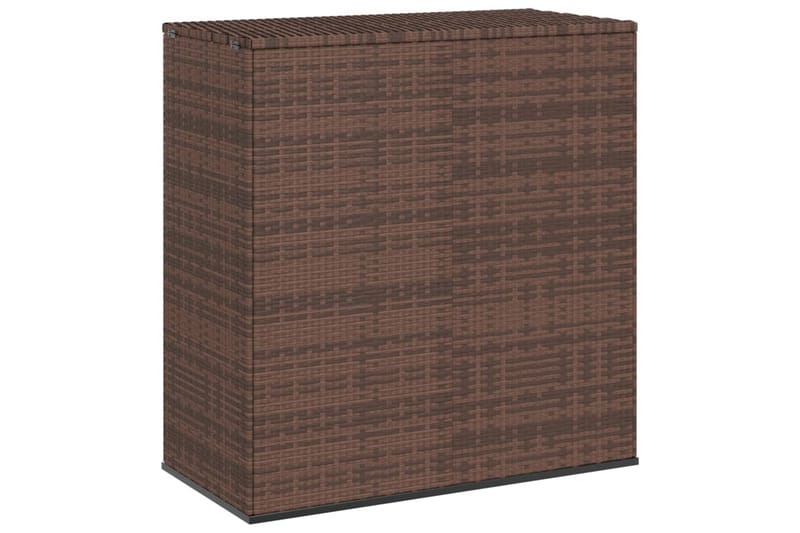 Utendørs putekasse PE-rotting 100x49x103,5 cm brun - Brun - Hagemøbler - Puteoppbevaring & møbelbeskyttelse - Putebokser & Putekasser