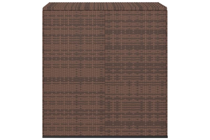 Utendørs putekasse PE-rotting 100x49x103,5 cm brun - Brun - Hagemøbler - Puteoppbevaring & møbelbeskyttelse - Putebokser & Putekasser