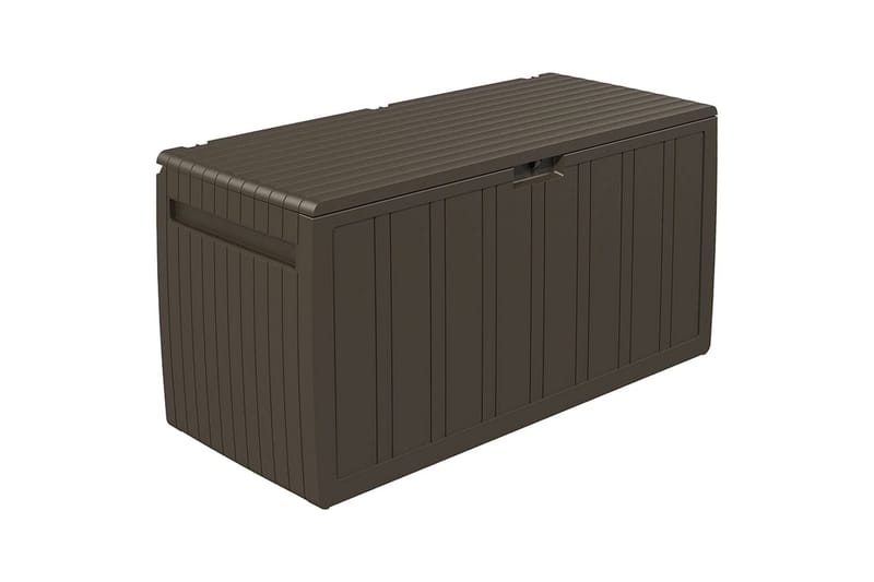 Putekasse brun 117x45,5x57,5 cm 270 L - Brun - Hagemøbler - Puteoppbevaring & møbelbeskyttelse - Putebokser & Putekasser