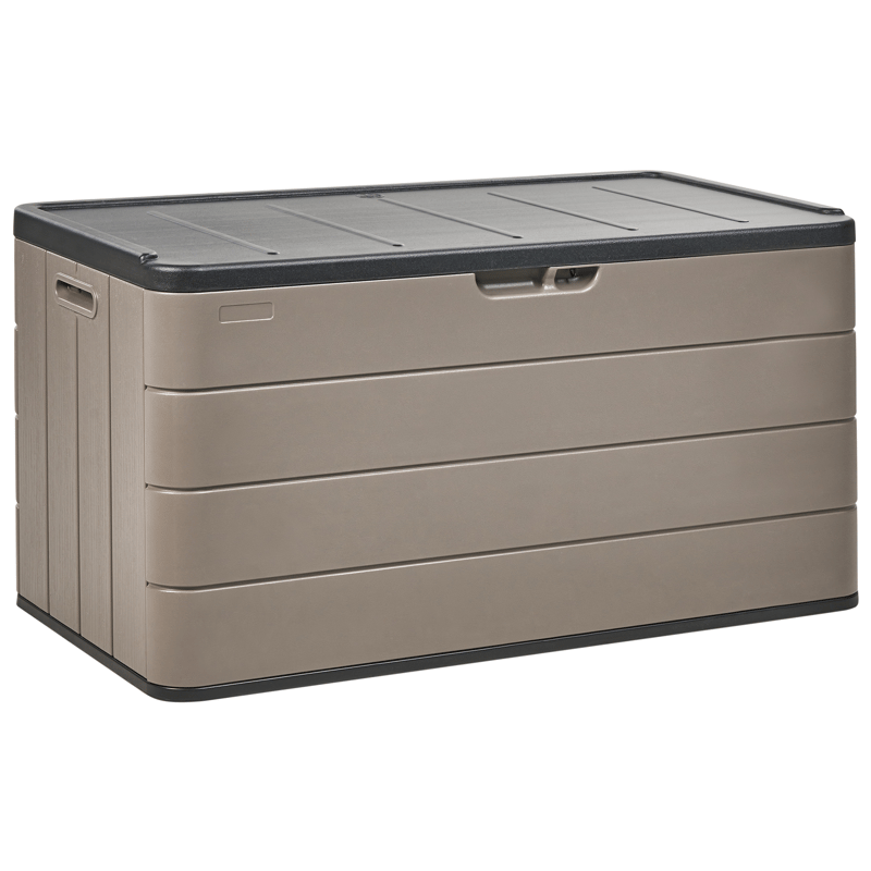 Putekasse utendørs Milies 60x116 cm - Brun/svart - Hagemøbler - Puteoppbevaring & møbelbeskyttelse - Putebokser & Putekasser