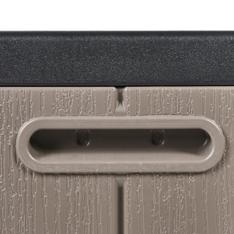 Putekasse utendørs Milies 60x116 cm - Brun/svart - Hagemøbler - Puteoppbevaring & møbelbeskyttelse - Putebokser & Putekasser