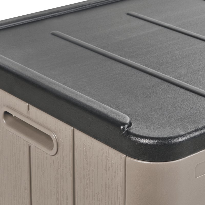 Putekasse utendørs Milies 60x116 cm - Brun/svart - Hagemøbler - Puteoppbevaring & møbelbeskyttelse - Putebokser & Putekasser