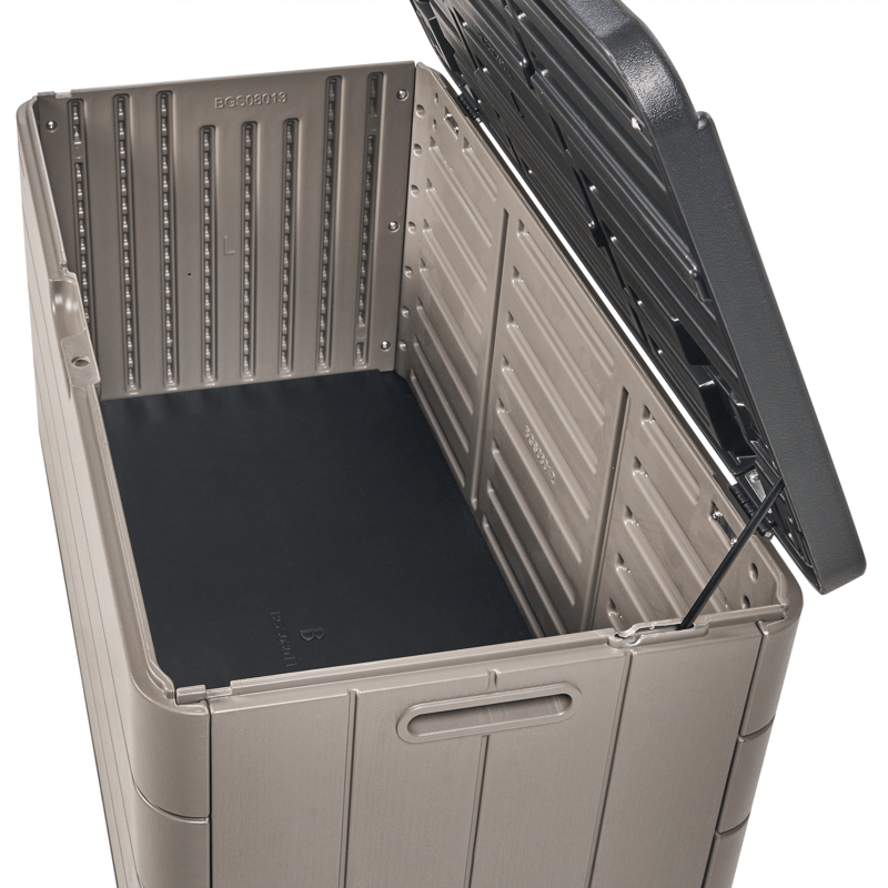 Putekasse utendørs Milies 60x116 cm - Brun/svart - Hagemøbler - Puteoppbevaring & møbelbeskyttelse - Putebokser & Putekasser