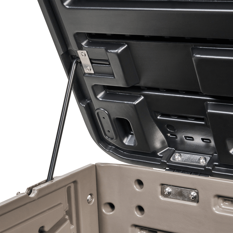 Putekasse utendørs Milies 60x116 cm - Brun/svart - Hagemøbler - Puteoppbevaring & møbelbeskyttelse - Putebokser & Putekasser