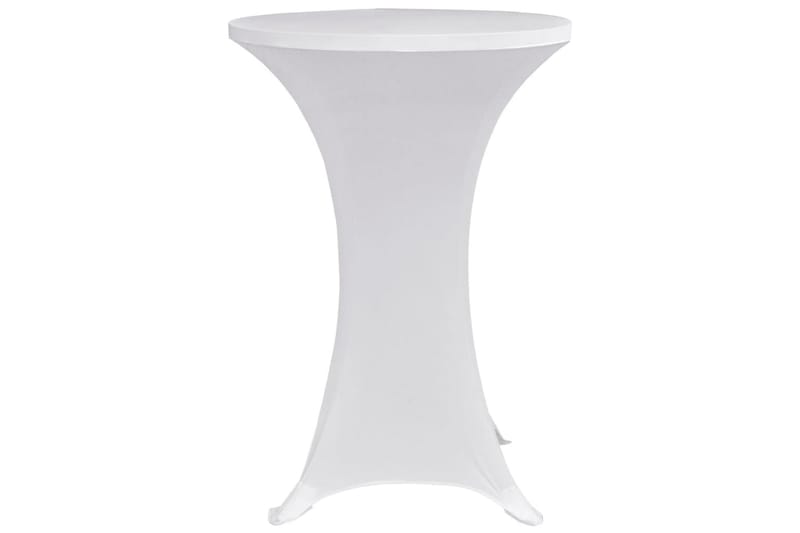 Stående bordduk Ø80 cm hvit strekk 4 stk - Hvit - Overtrekk hagemøbler