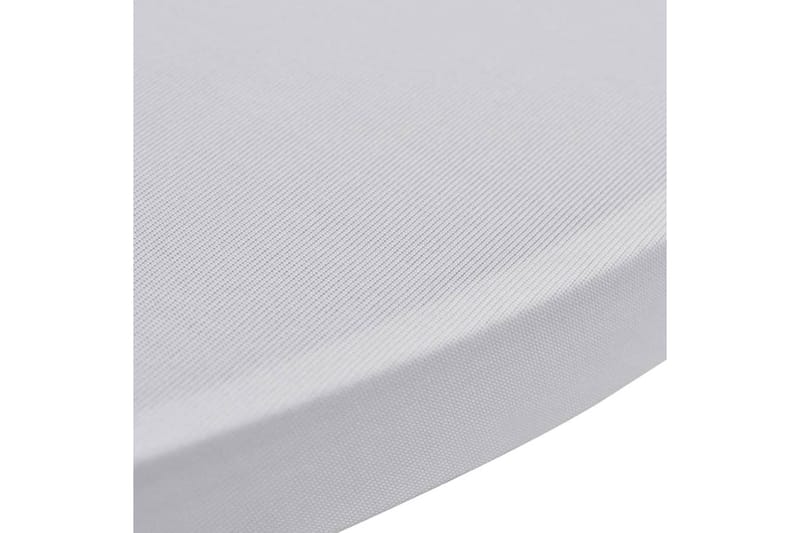 Stående bordduk Ø80 cm hvit strekk 4 stk - Hvit - Overtrekk hagemøbler