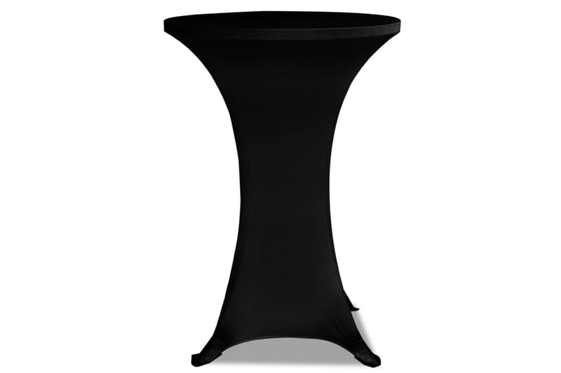Stående bordduk Ø80 cm svart strekk 4 stk - Svart - Overtrekk hagemøbler