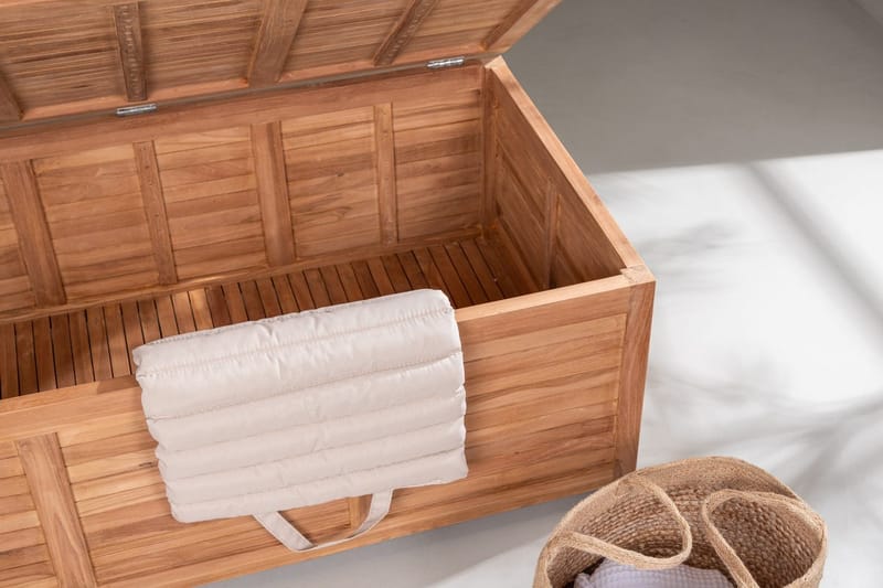 Trento putekasse 130 cm utendørs - Natur - Hagemøbler - Puteoppbevaring & møbelbeskyttelse - Putebokser & Putekasser