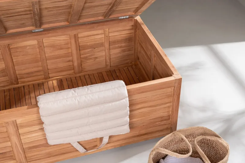 Trento putekasse 130 cm utendørs - Natur - Hagem øbler - Puteoppbevaring & møbelbeskyttelse - Putebokser & Putekasser